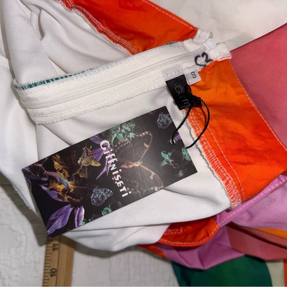 NWT Giffniseti Dress Gown Size Small Floor Length Maxi Multicolor NEW - Picture 10 of 13